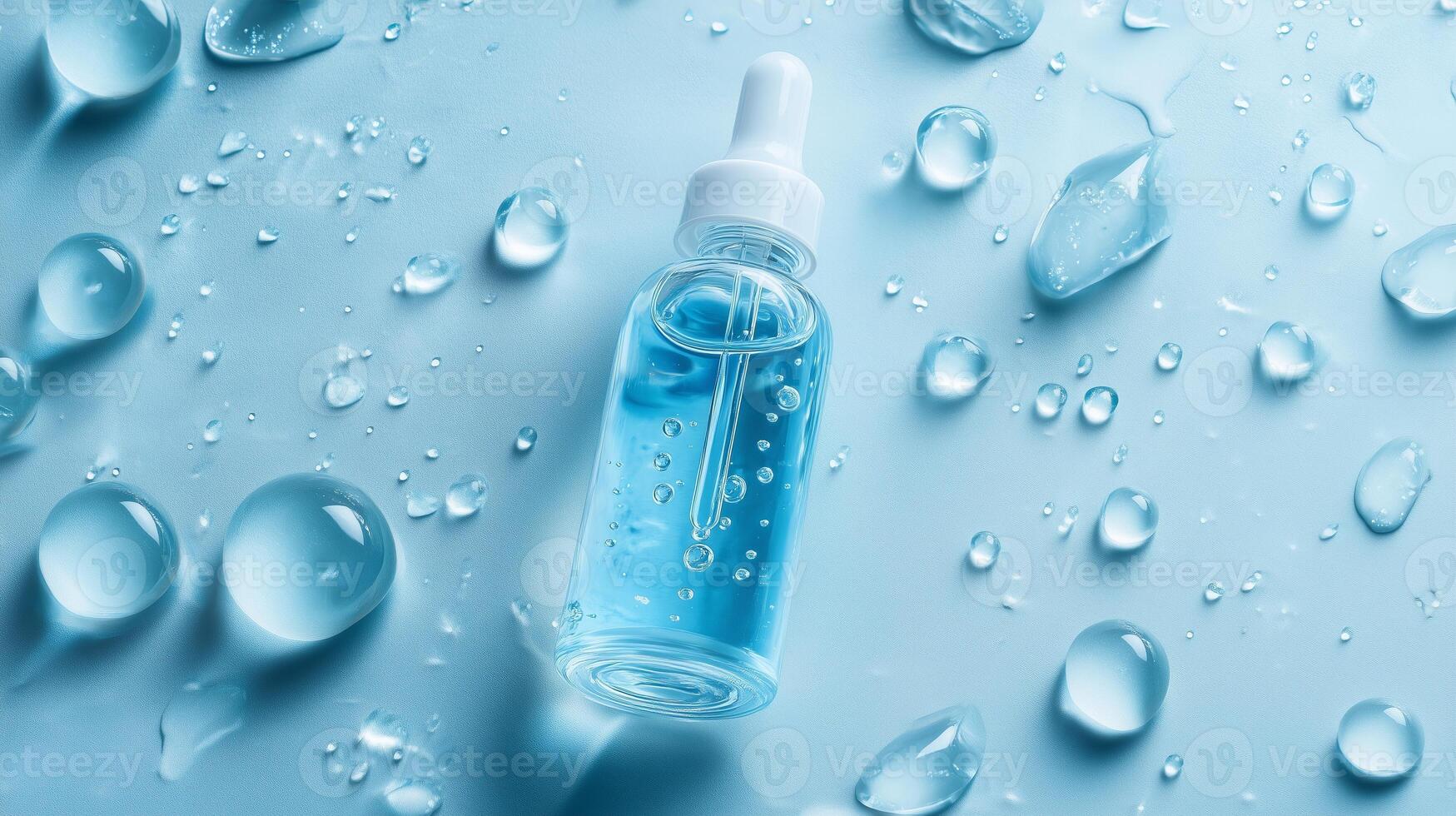 A serum bottle with pipette photo