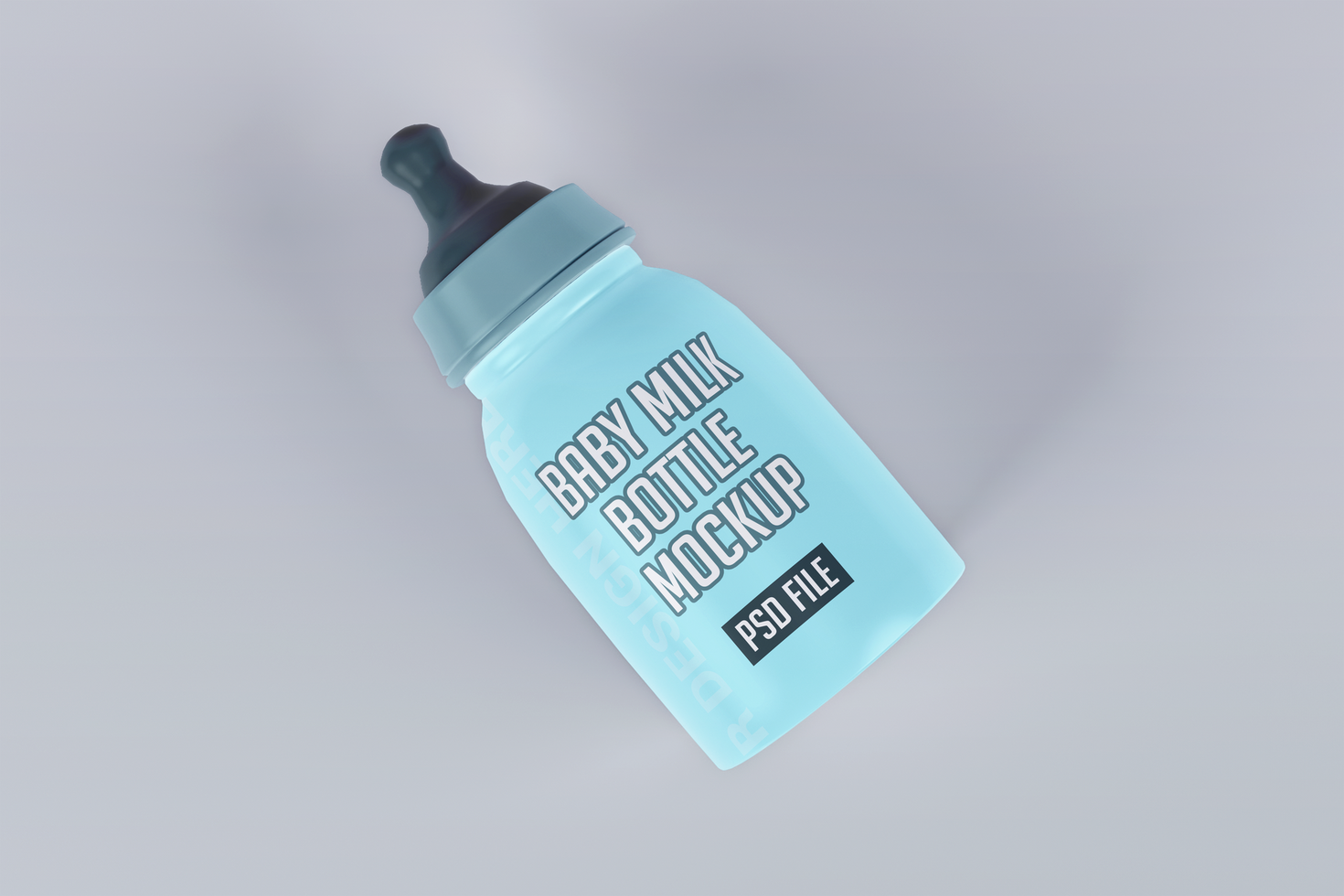 Milk bottle Mockup Design psd