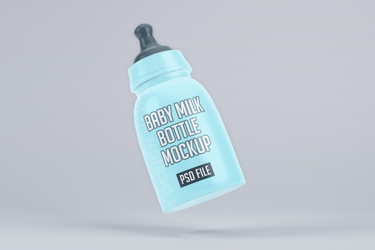 Baby Milk bottle Realistic Mockup Design psd