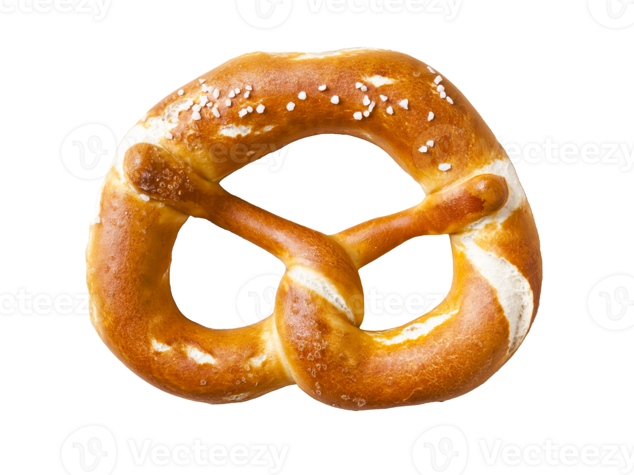 typical german pretzel isolated on transparent background png