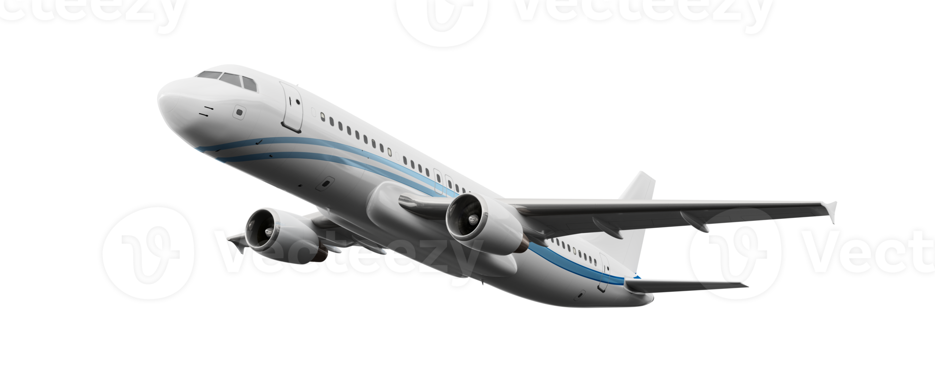 typical airplane isolated on transparent background png