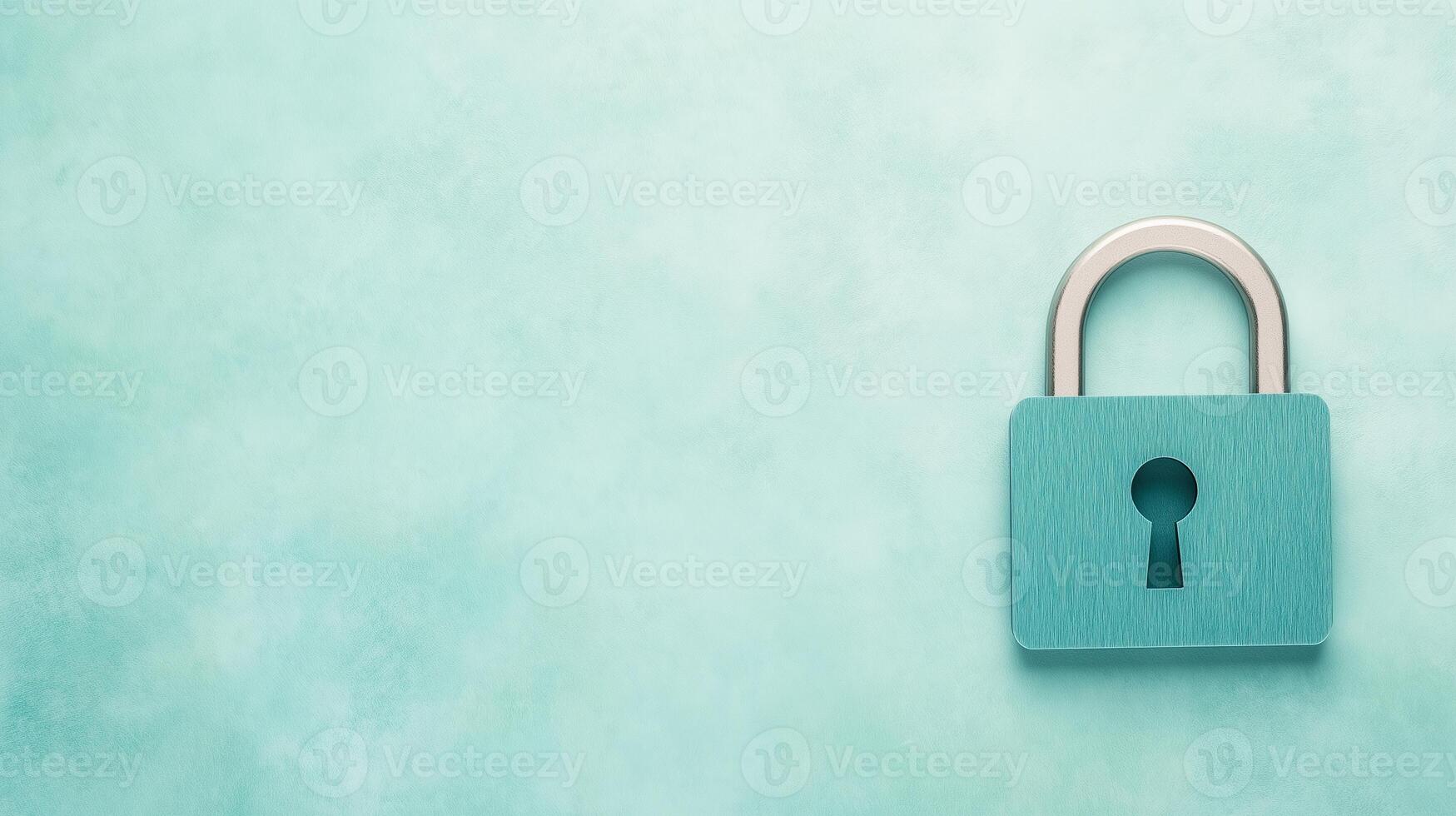 Secure Your Digital World Emphasizing the Importance of Endpoint Security in Modern Cyber Defense with a Teal Lock Symbolizing Protection and Safety in Technology and Data Privacy photo