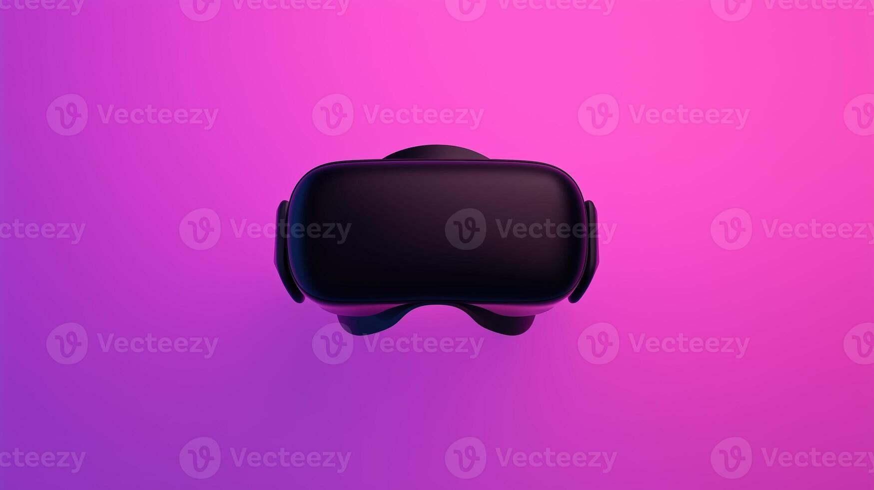 Virtual Reality Goggles Against a Modern Minimalist Gradient Background Highlighting Futuristic Technology and Immersive Entertainment Experiences in Vibrant Pink and Purple Tones photo