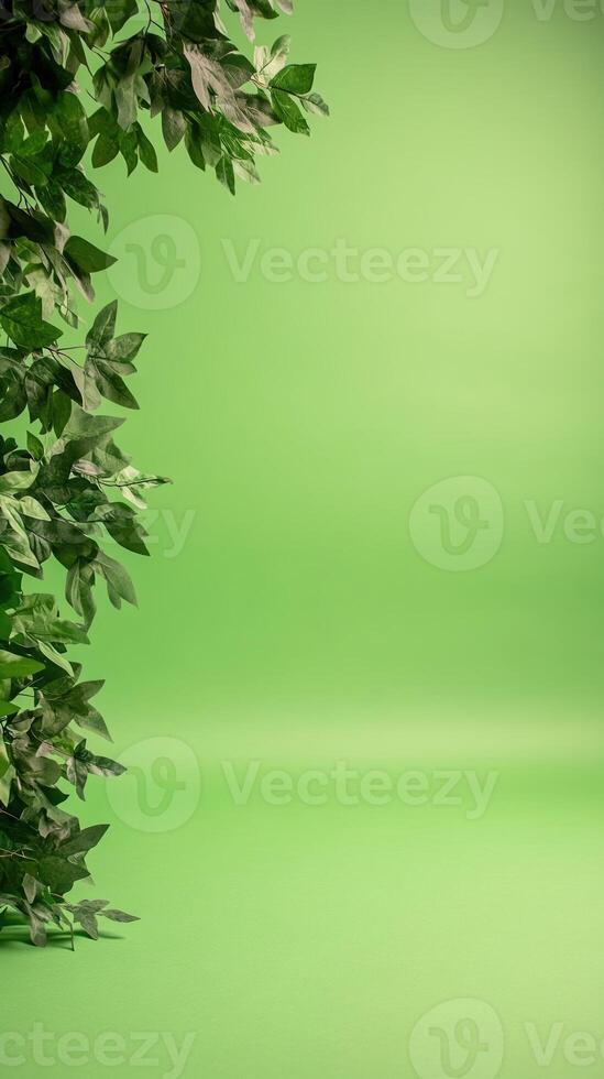 Vibrant Green Screen with Lush Foliage for Environmental Awareness and Eco-Friendly Designs photo