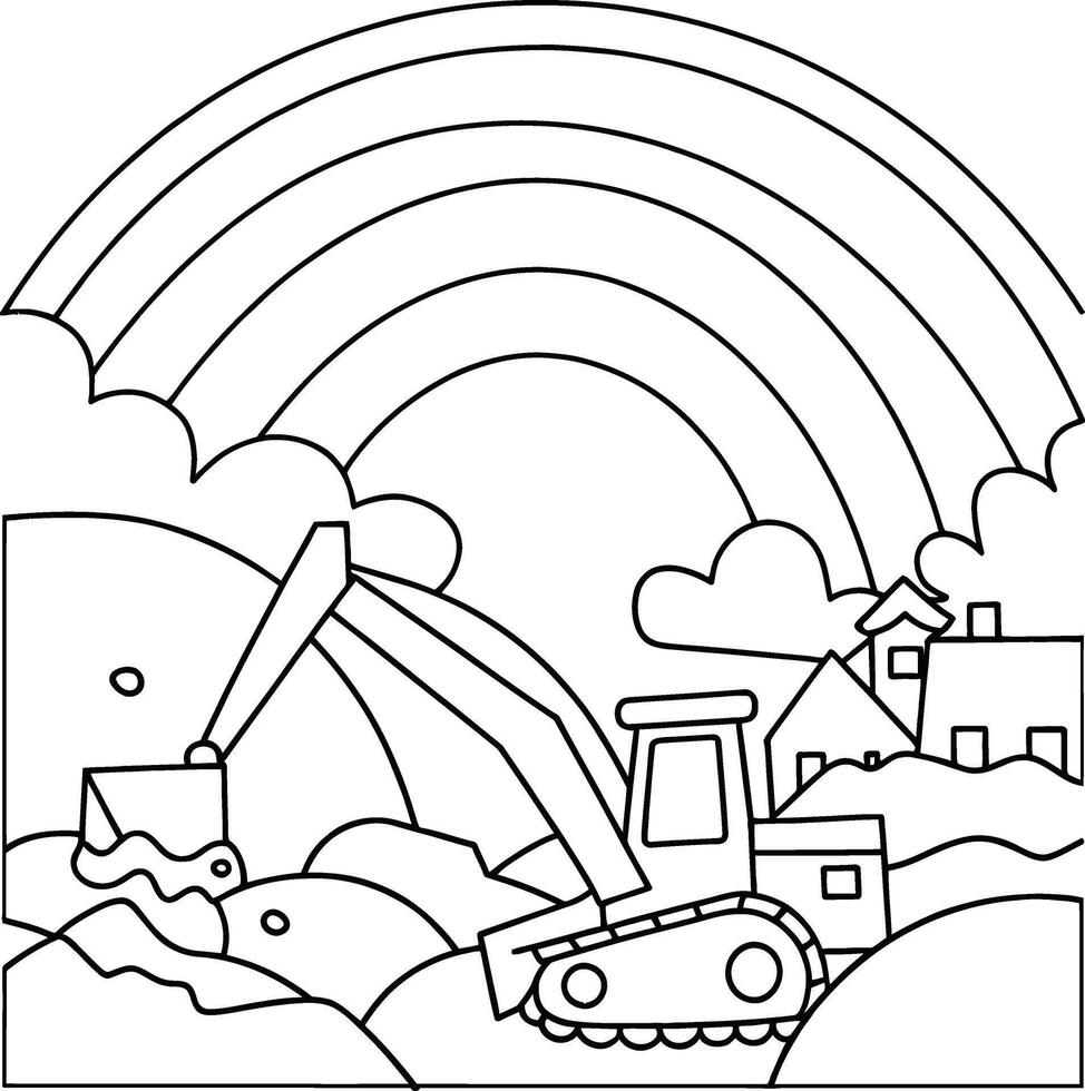 Emergency Response Vehicles in Action Coloring Fun vector