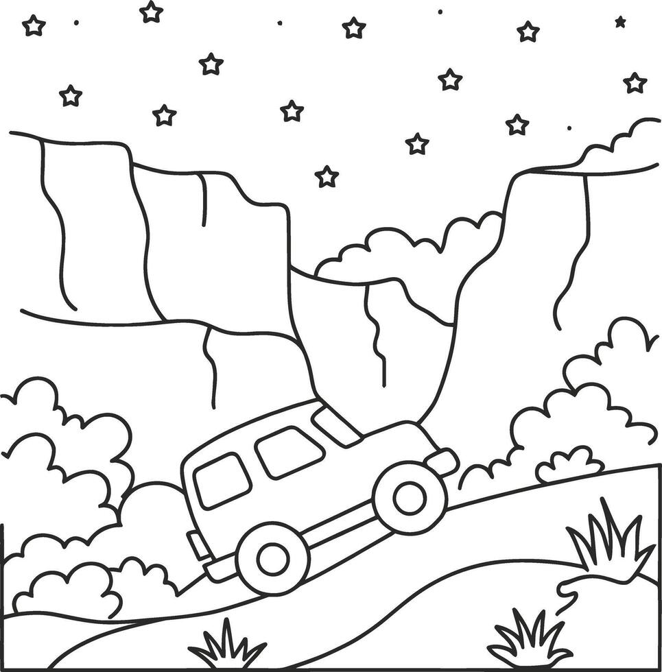 Fun Emergency Vehicle Coloring Pages vector