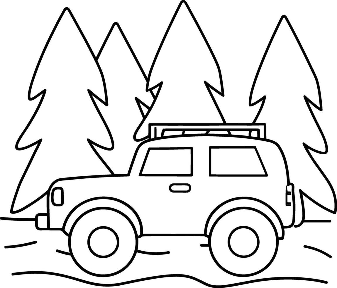 Kids Emergency Vehicles Coloring Fun vector