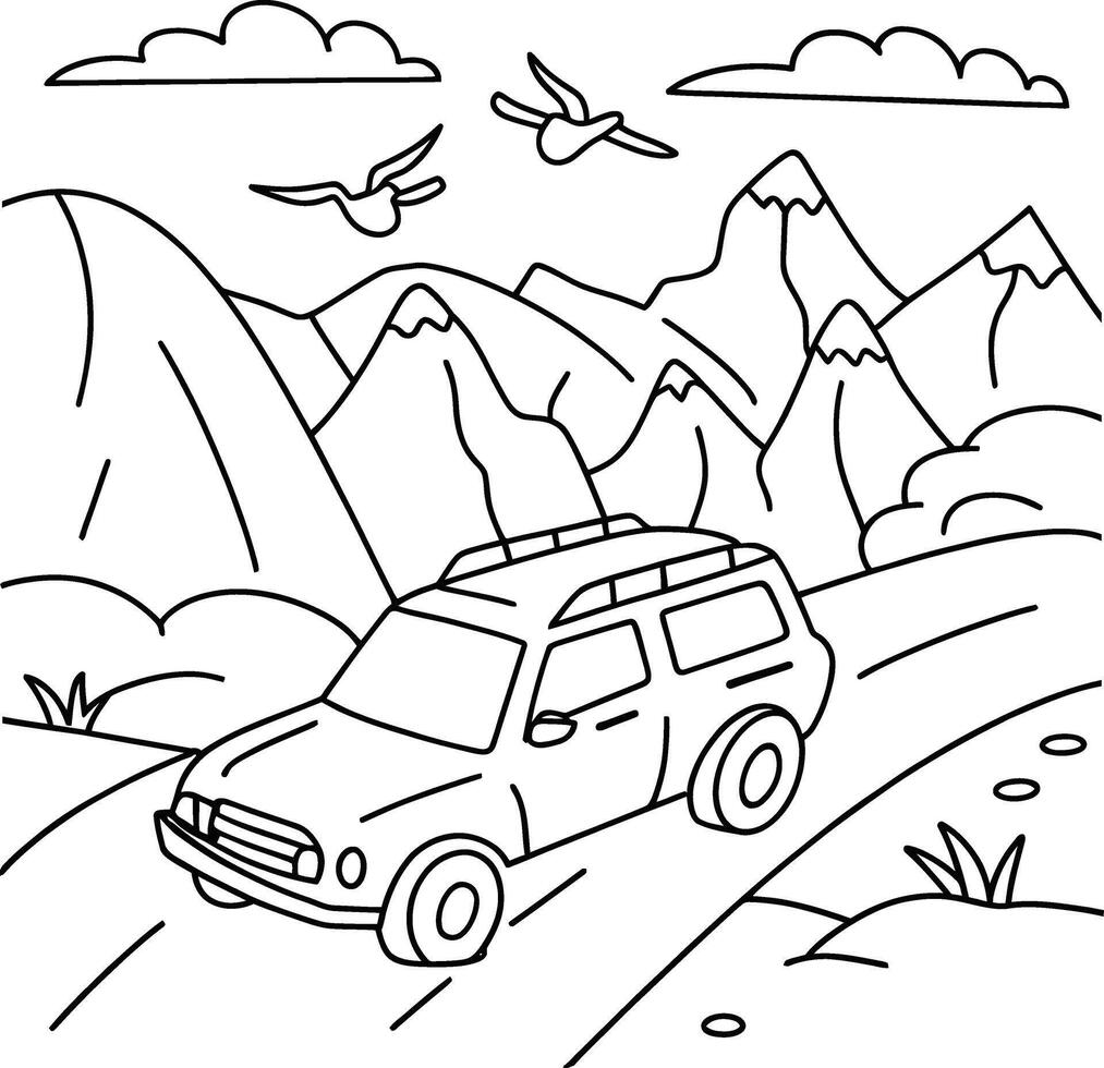 Bold Emergency Vehicles for Kids to Color vector