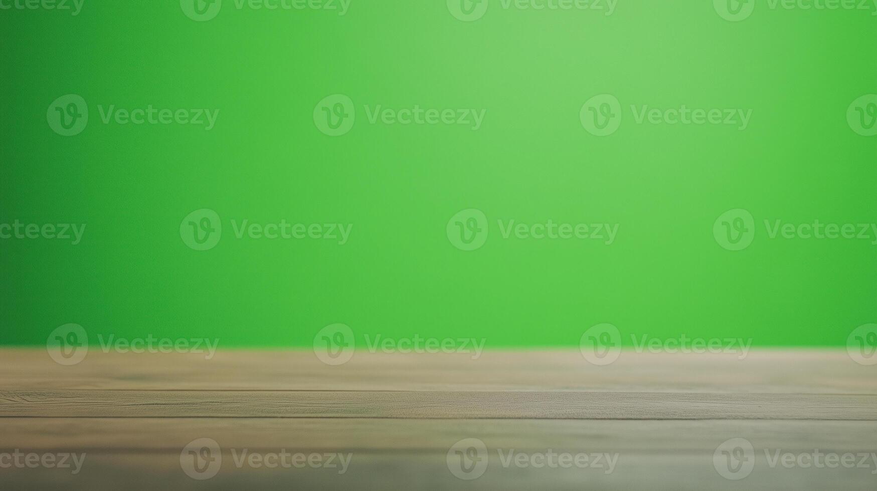 Green Screen Embedded in Desk Surface Ideal for Virtual Productions and Interactive Displays in Modern Workspaces and Digital Content Creation with Copy Space for Versatile Design Applications photo