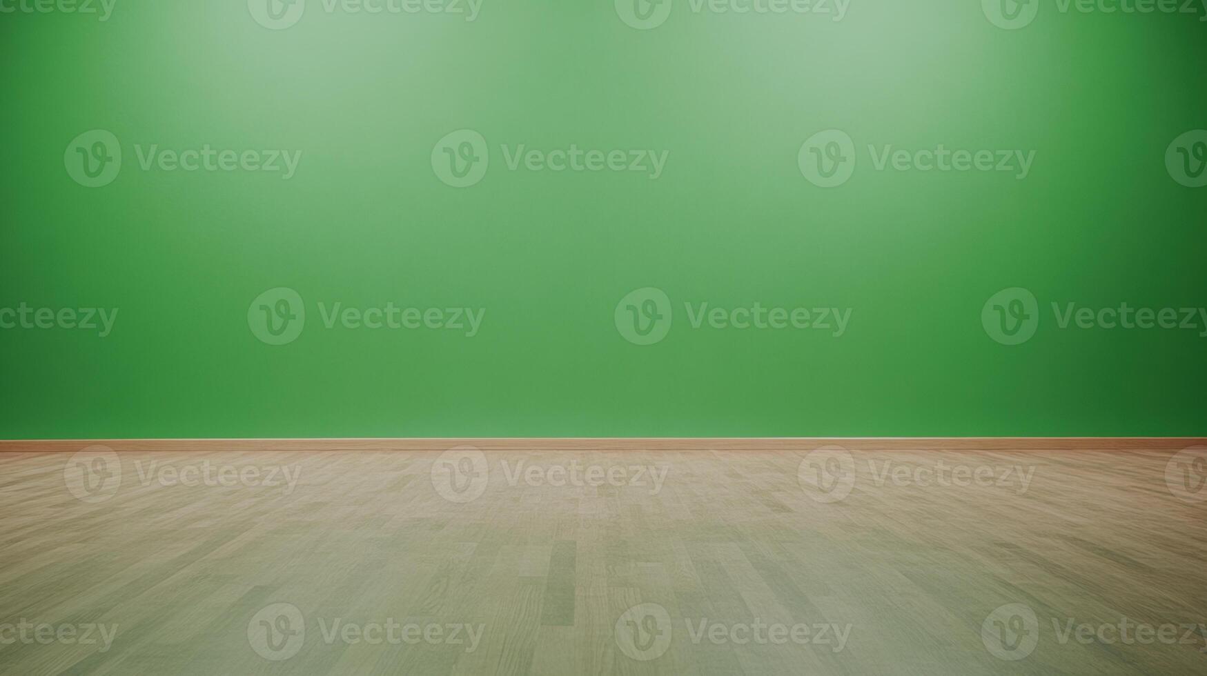 Green Wall in Modern Studio Space with Wooden Floor Perfect for and Photo Productions Music Set Design and Creative Projects
