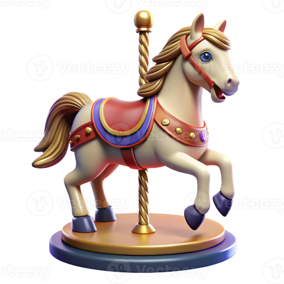 3D Carousel Horse Model png