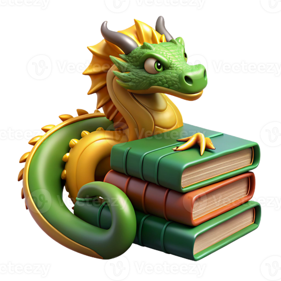 Green Dragon Reading Books png