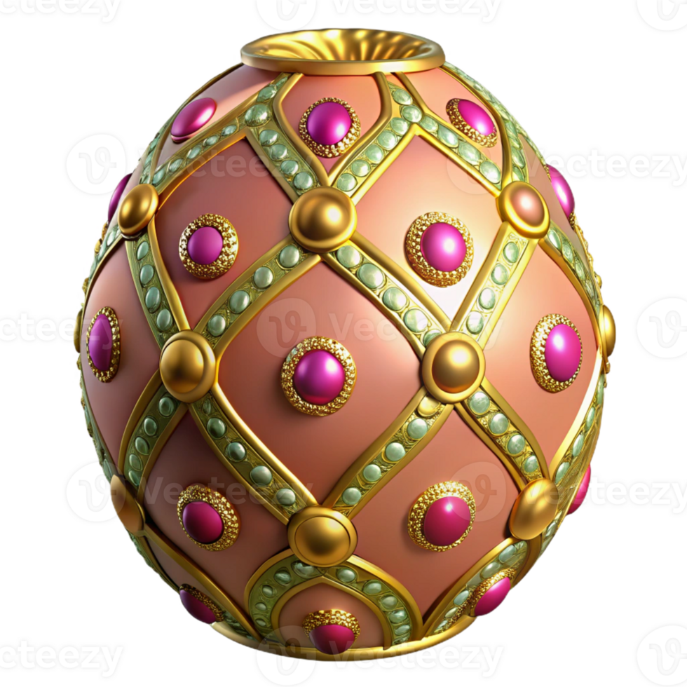 Ornate Egg with Jewels and Gold png