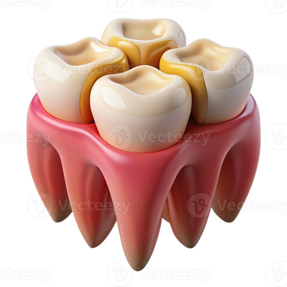 3D Model of Teeth and Gums png
