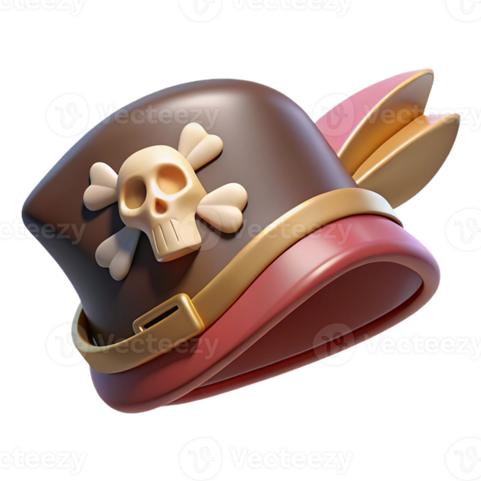 3D Skull and Crossbones Hat png