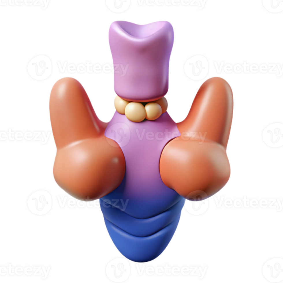 Abstract 3D Render of a Colorful Object png