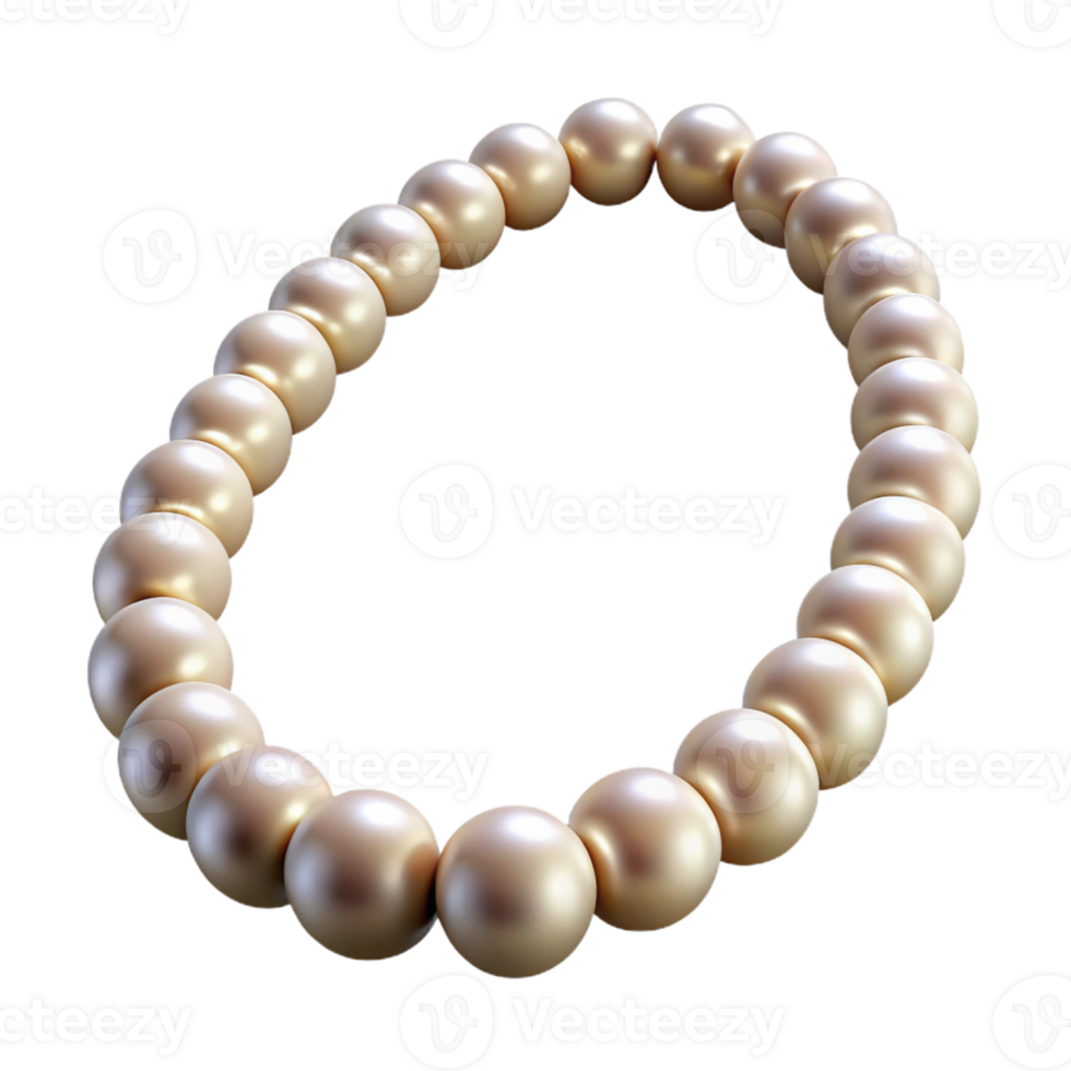 Shiny Pearl Necklace on Gradient Background png