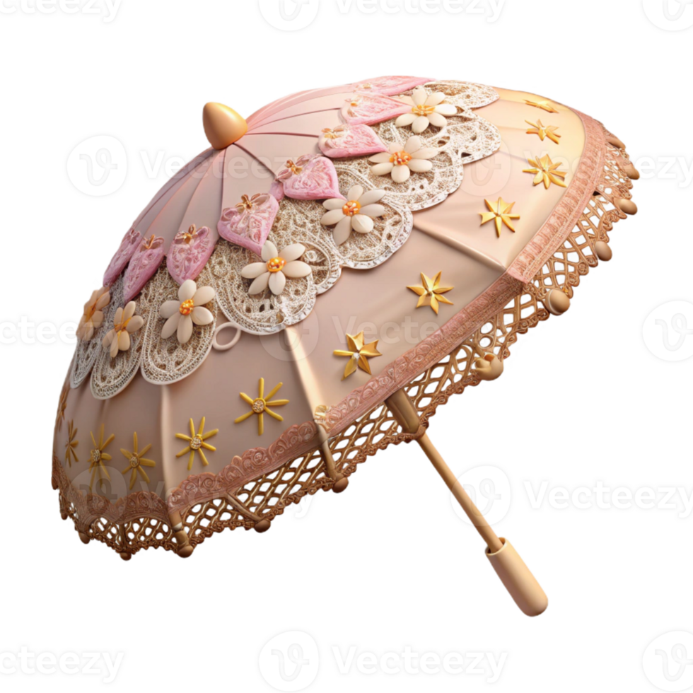Delicate Floral Lace Umbrella png