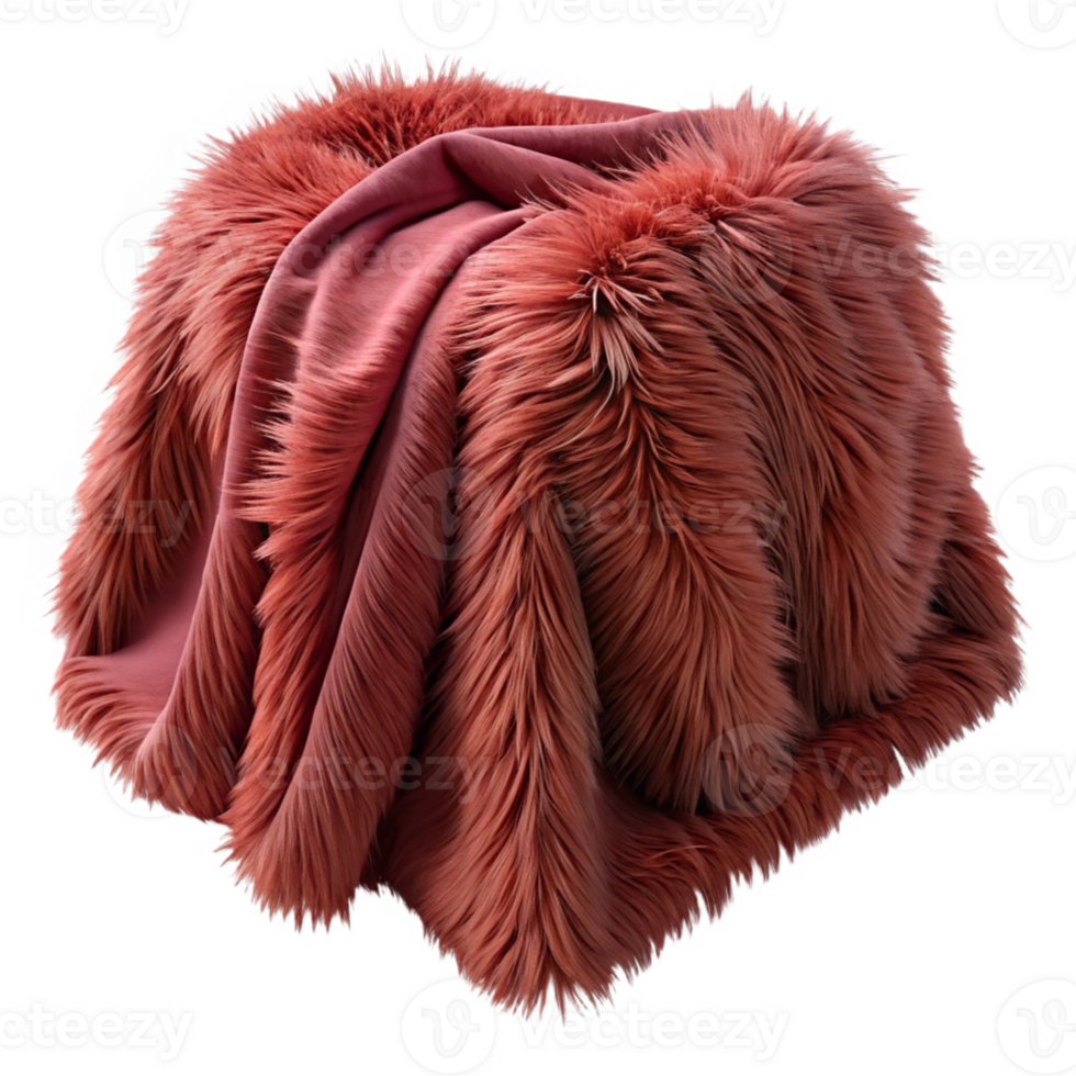Soft Red Furry Blanket Texture png