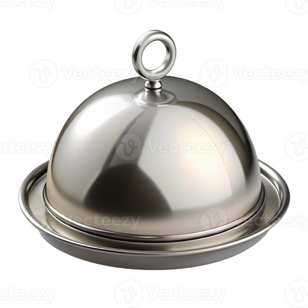 Silver Dome Platter with Handle png