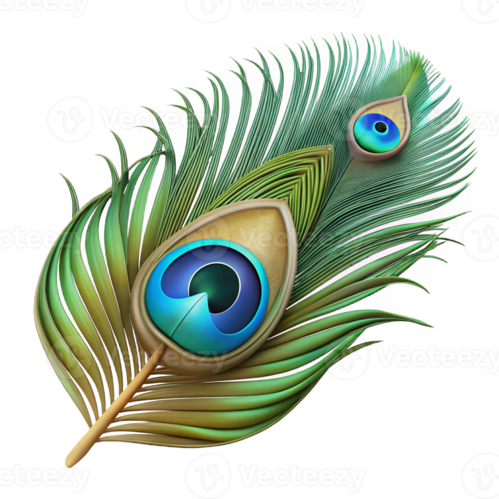 Peacock Feather with Eye Detail png