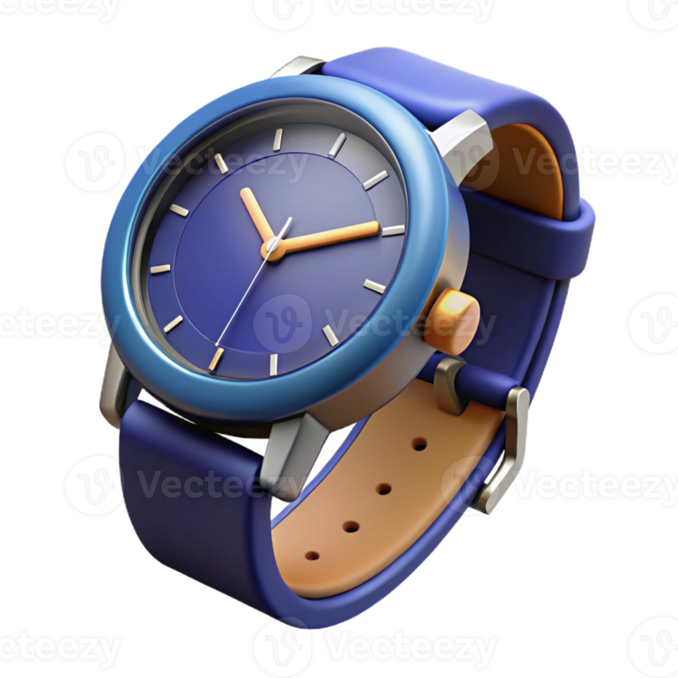 Blue and Orange 3D Watch png