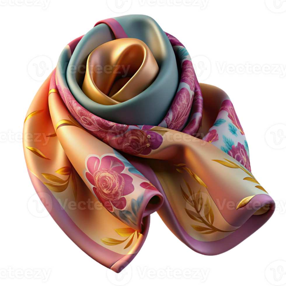 Abstract Floral Fabric Swirls png