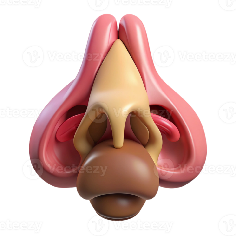 3D Rendered Nose Anatomy png