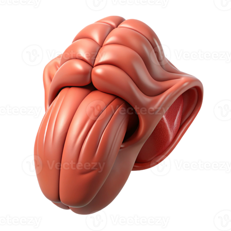 Abstract 3D Render of a Curved Object png