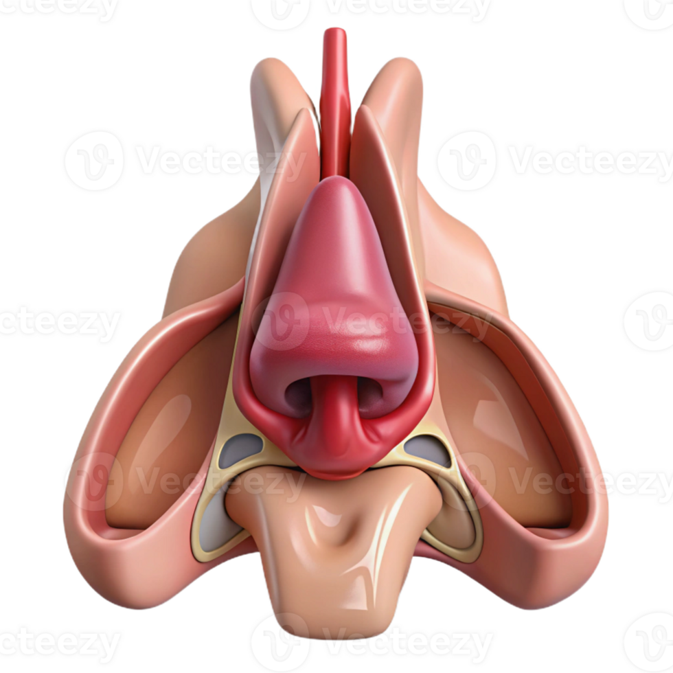 Human Nasal Cavity Anatomy Illustration png
