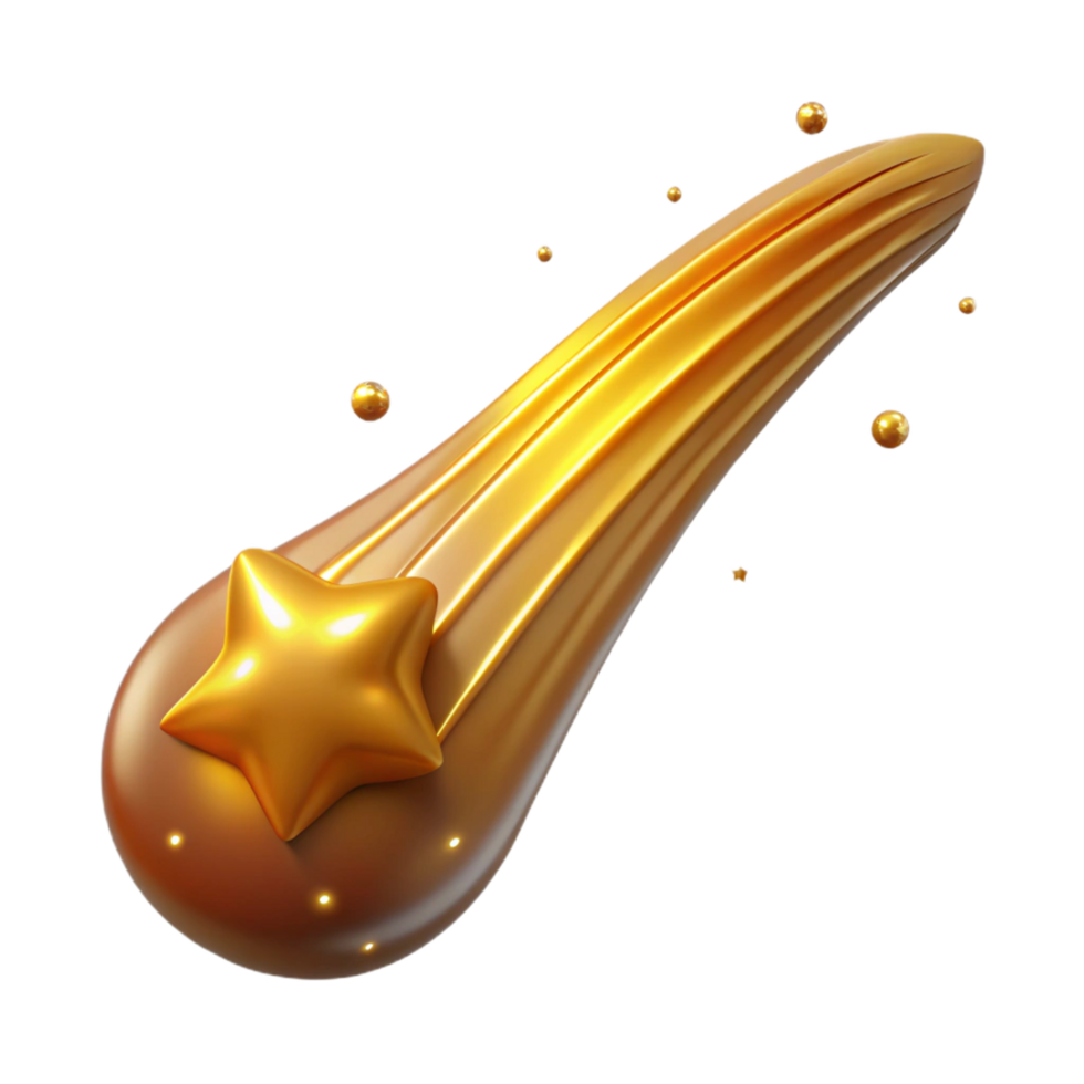 Golden Star Comet png