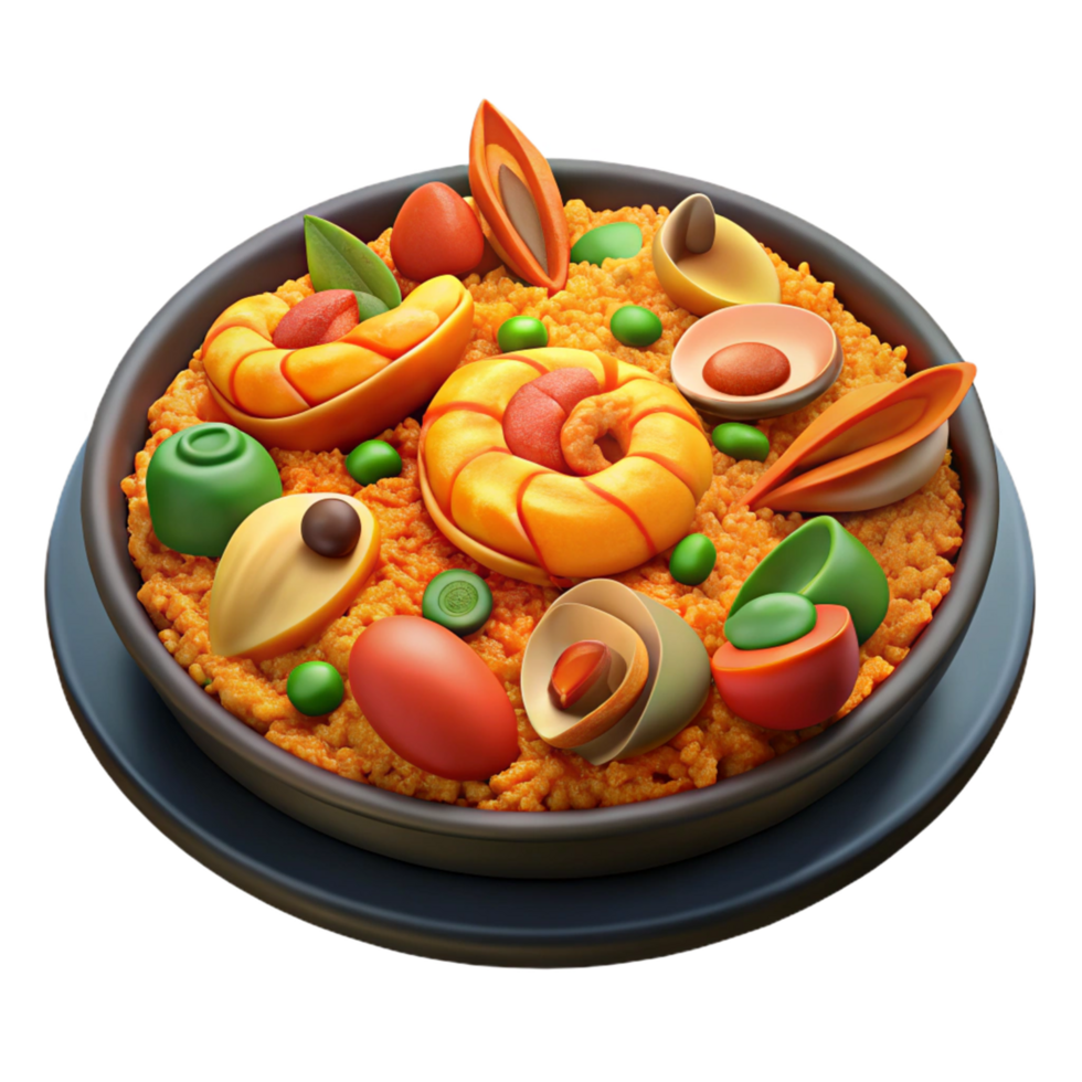 Colorful Seafood Paella png