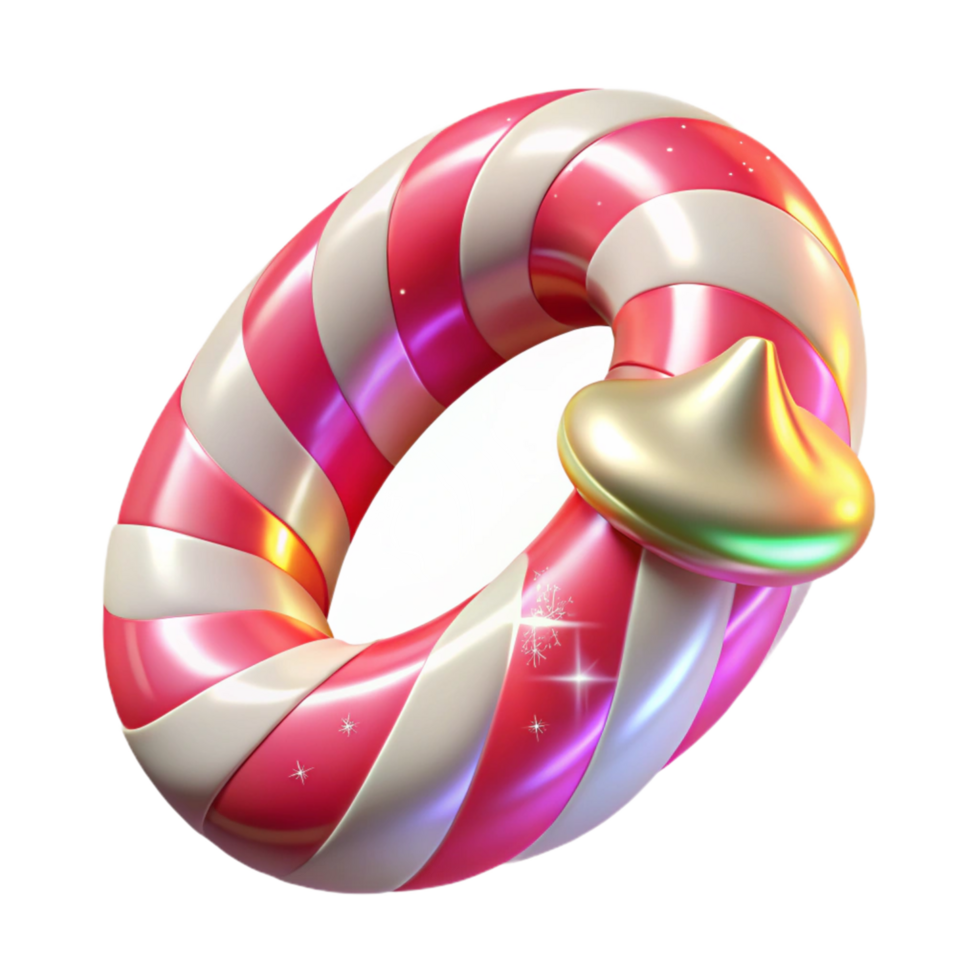 Candy Cane Ring 3D Render png