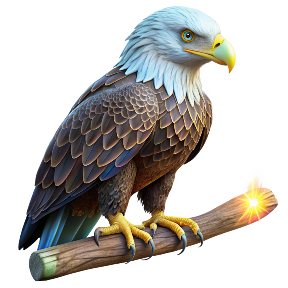 Majestic Eagle on Branch png