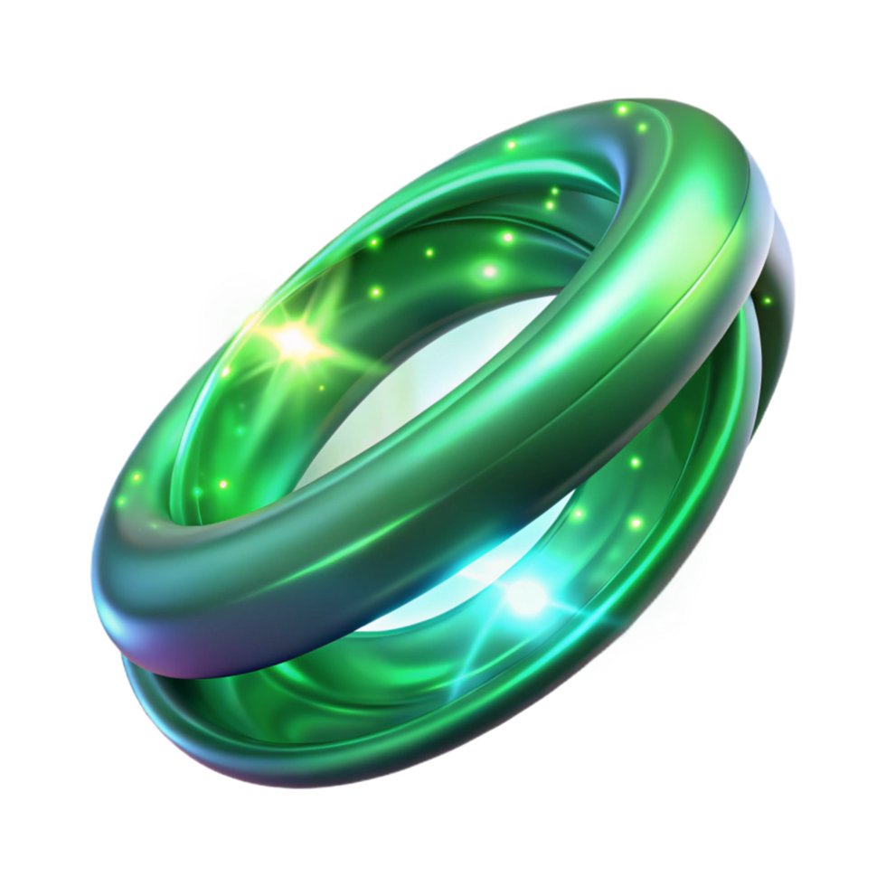 Glowing Green Abstract Rings png
