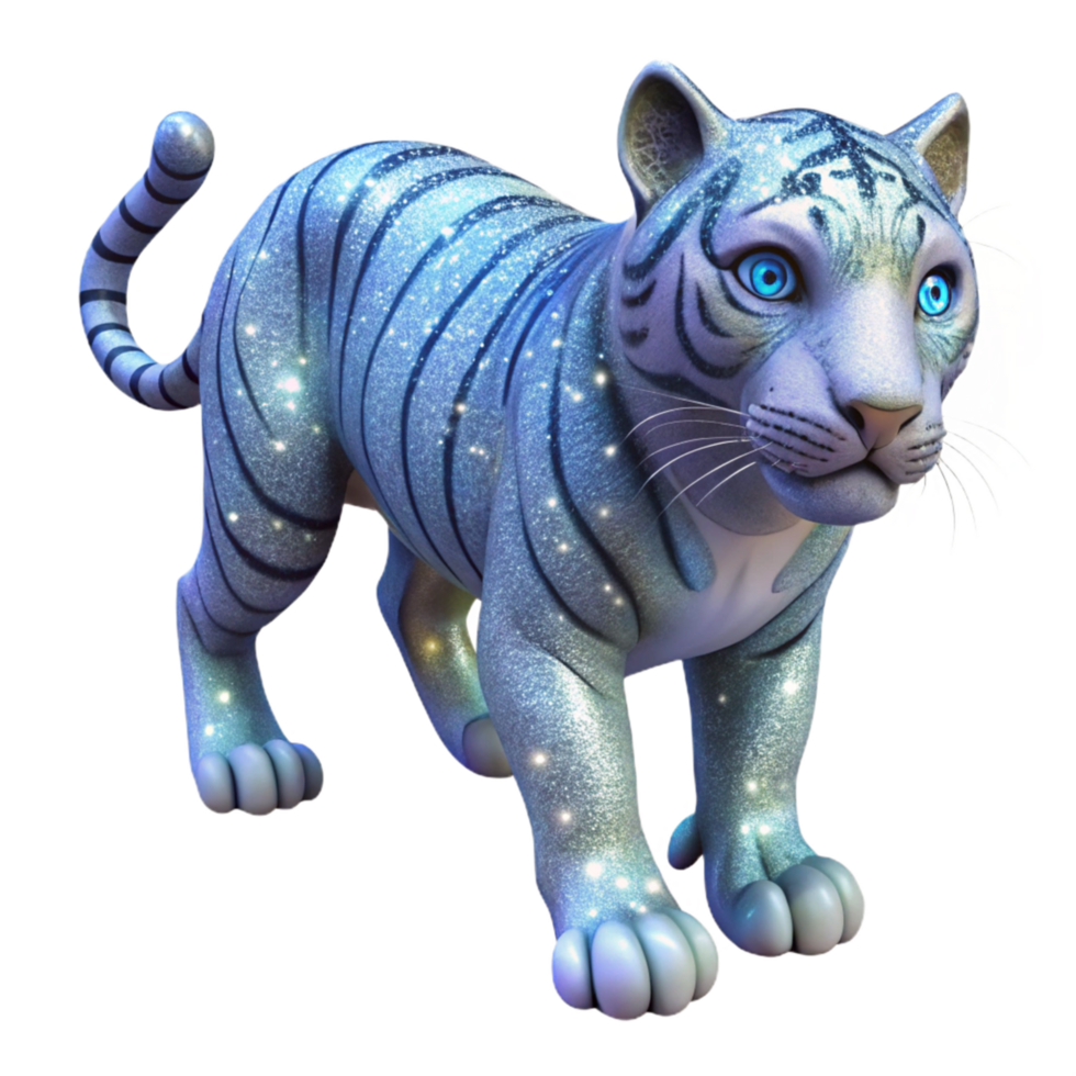 Sparkling Glitter Tiger Cub png