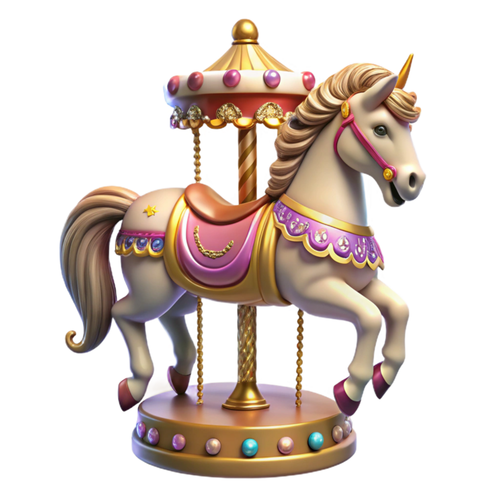Carousel Unicorn Figurine png