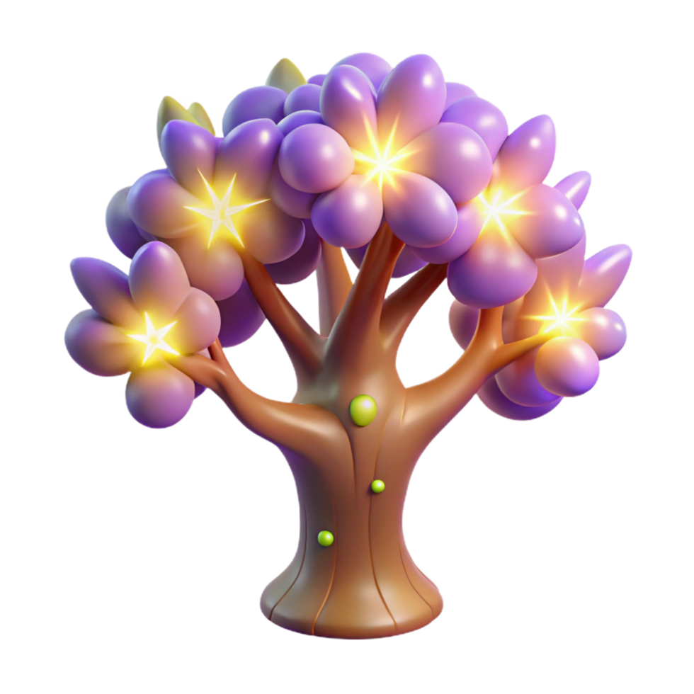 Glowing Purple Fantasy Tree png