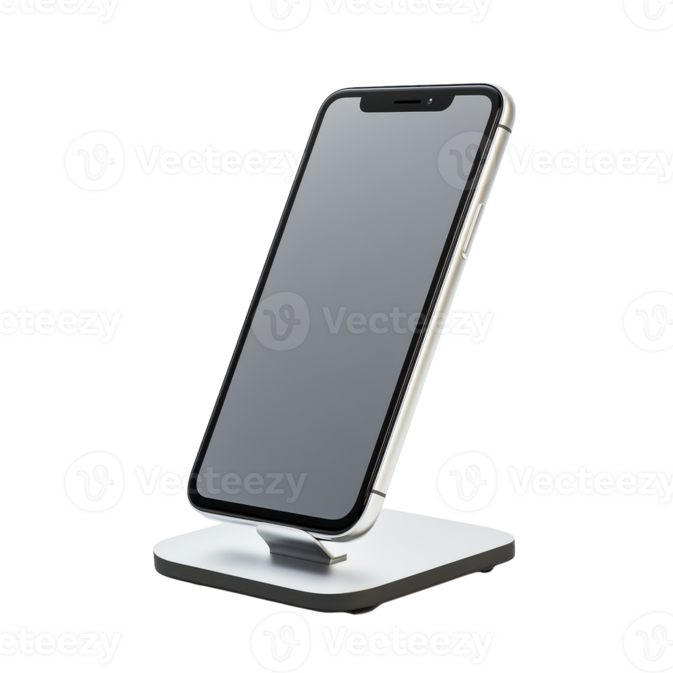Phone Stand White Background on transparent background. png