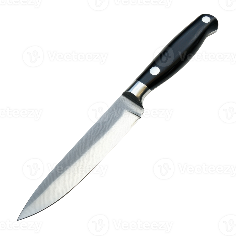 Sharp Kitchen Knife White on transparent background. png