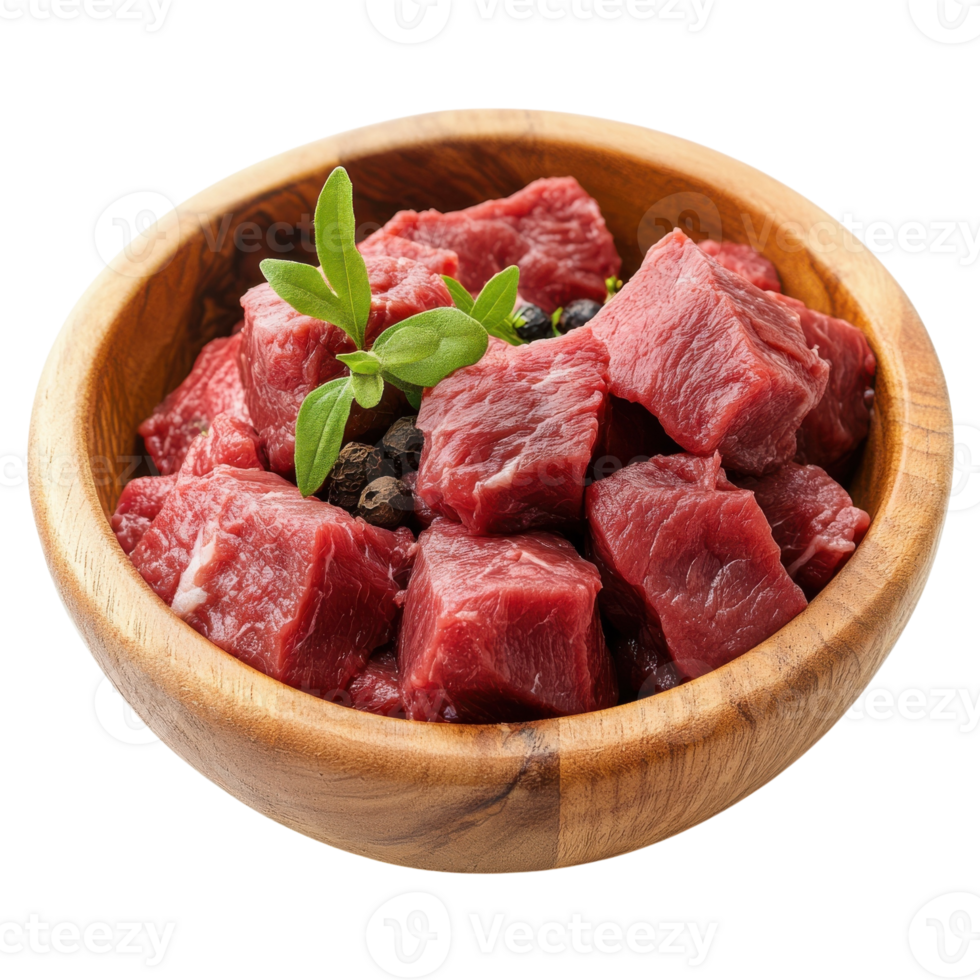 Prime Beef Meat Bowl Image on transparent background. png