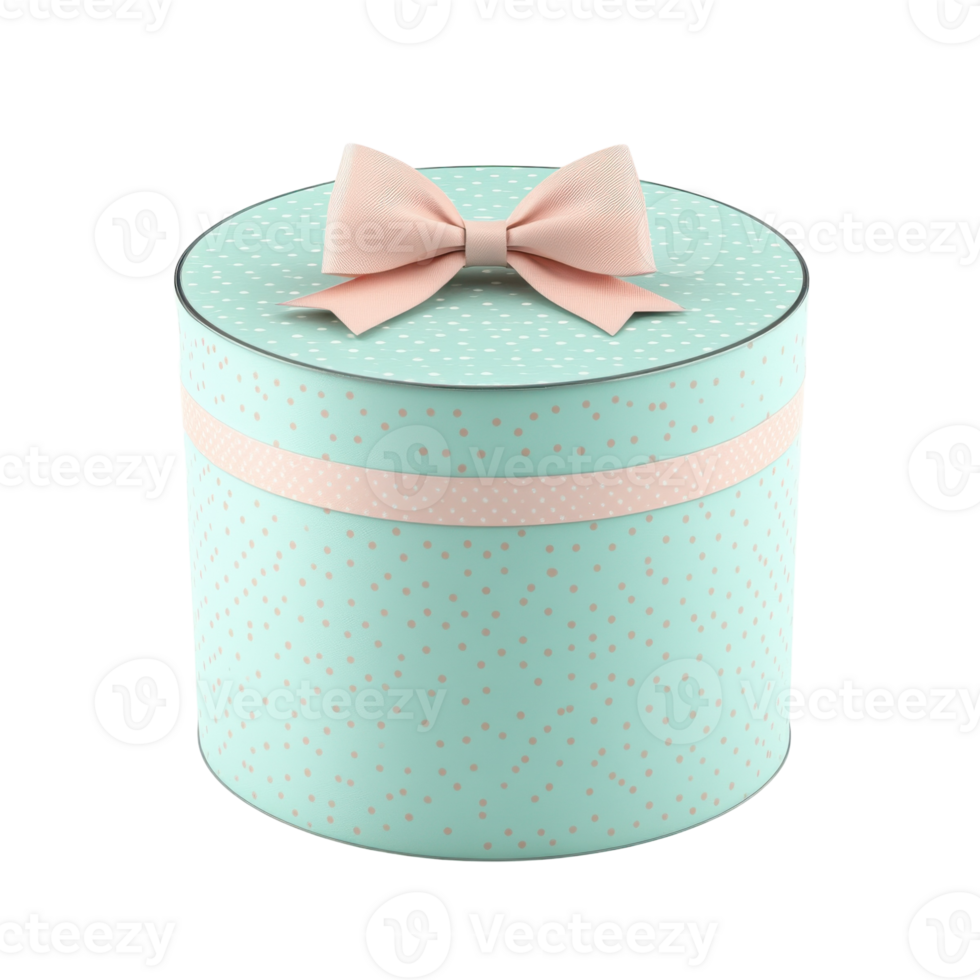Gift Box with Festive Bow on transparent background. png