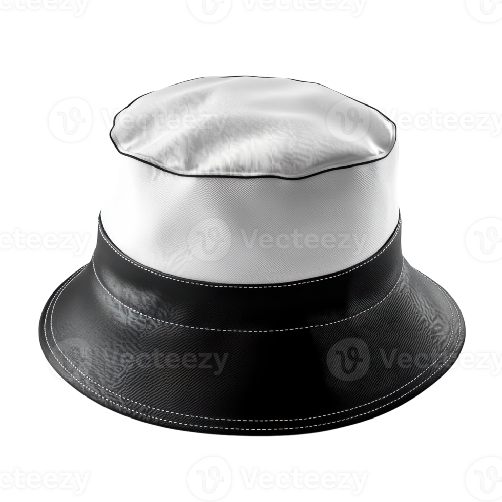 Stylish Black Bucket Hat Mockup on transparent background. png
