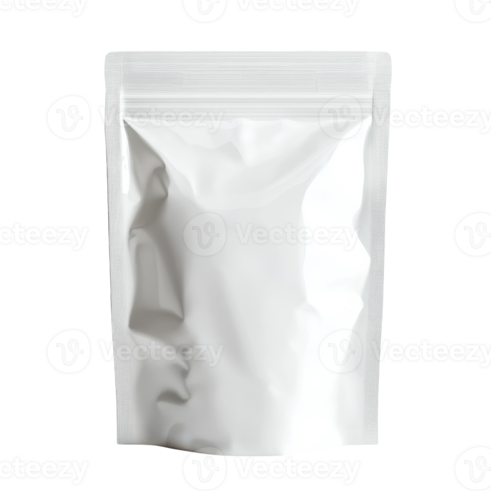Blank Doypack Mockup White on transparent background. png