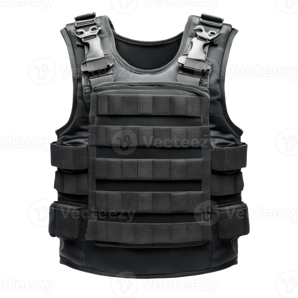 Bulletproof Vest Body Armor on transparent background. png