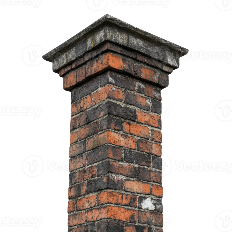 White Chimney Stacks Design on transparent background. png