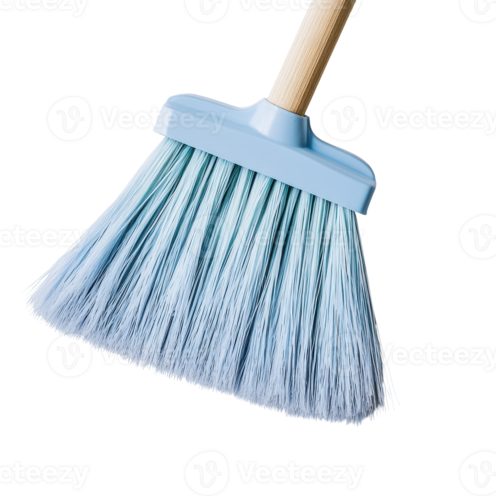 Clean Broom White Background on transparent background. png