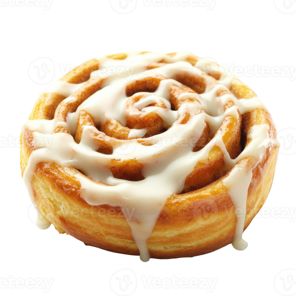 Sweet Cinnamon Roll Pastry on transparent background. png