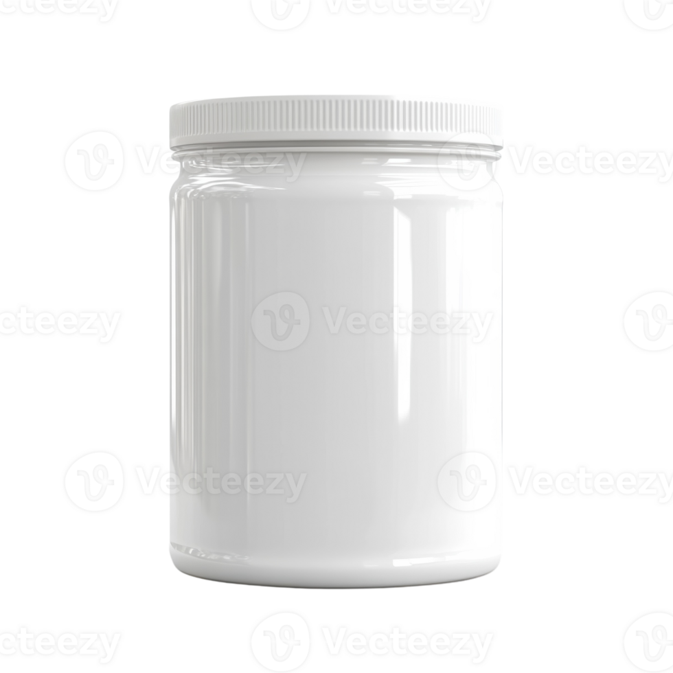 White Jar on White Background on transparent background. png