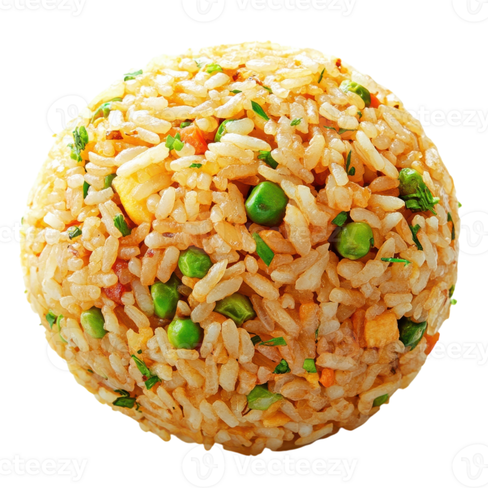 Delicious Fried Rice Dish on transparent background. png